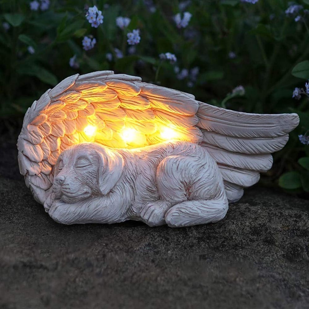 Forever My Guardian Angel Pup Garden Dog Memorial Solar Light