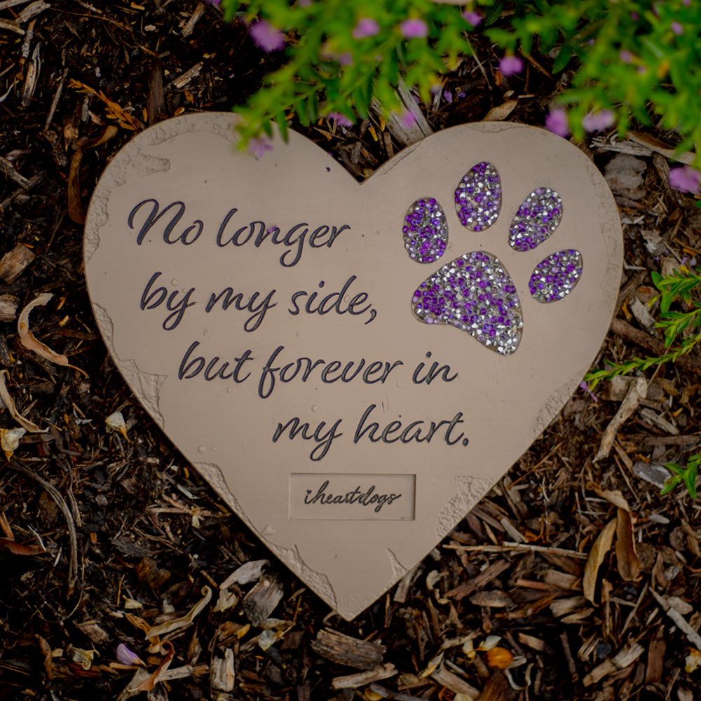 No Longer By My Side - Dog Memorial Garden Stone