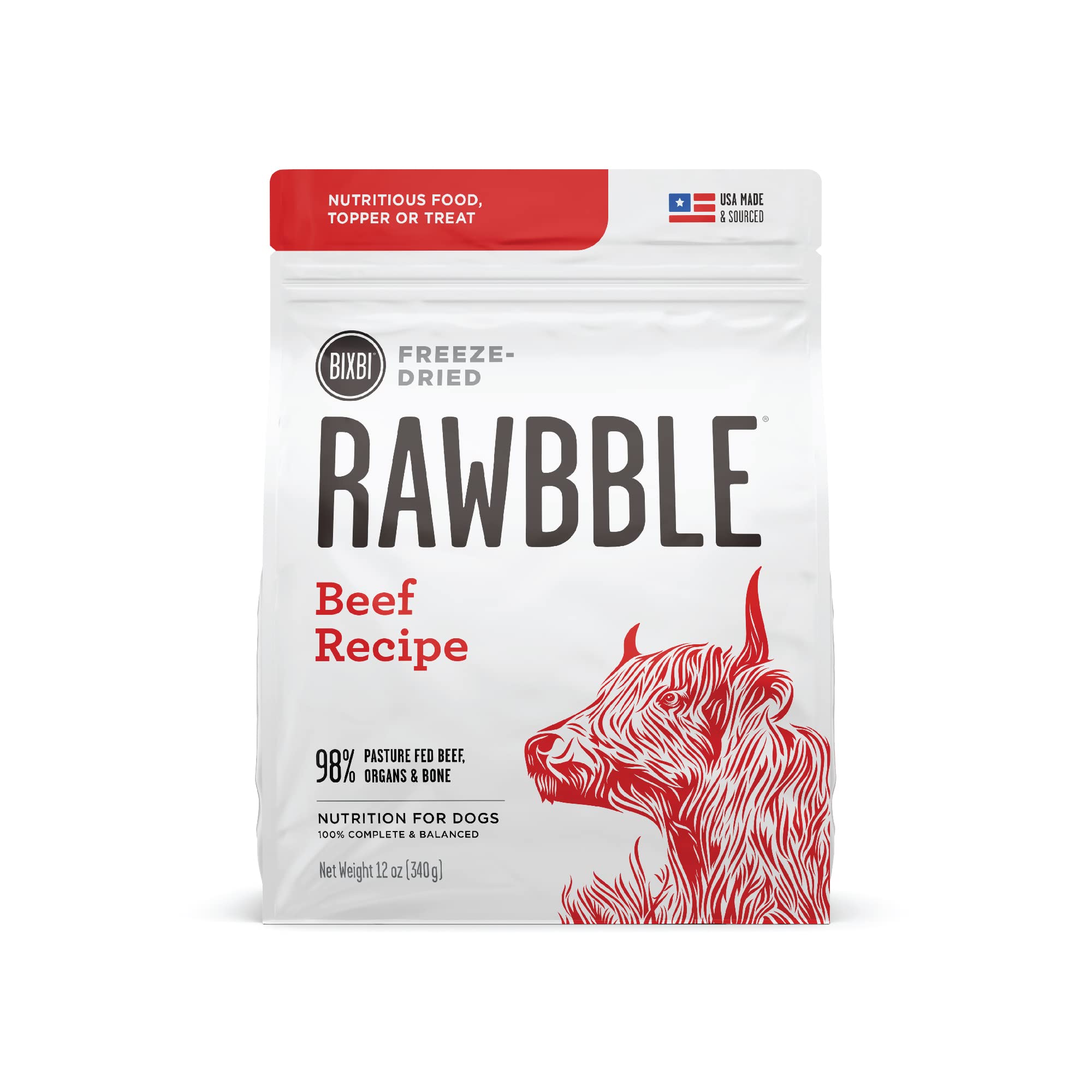 BIXBI Rawbble Beef freeze-dried dog food