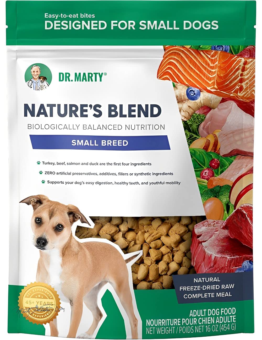 Dr. Marty's Nature's Blend freeze-dried dog food