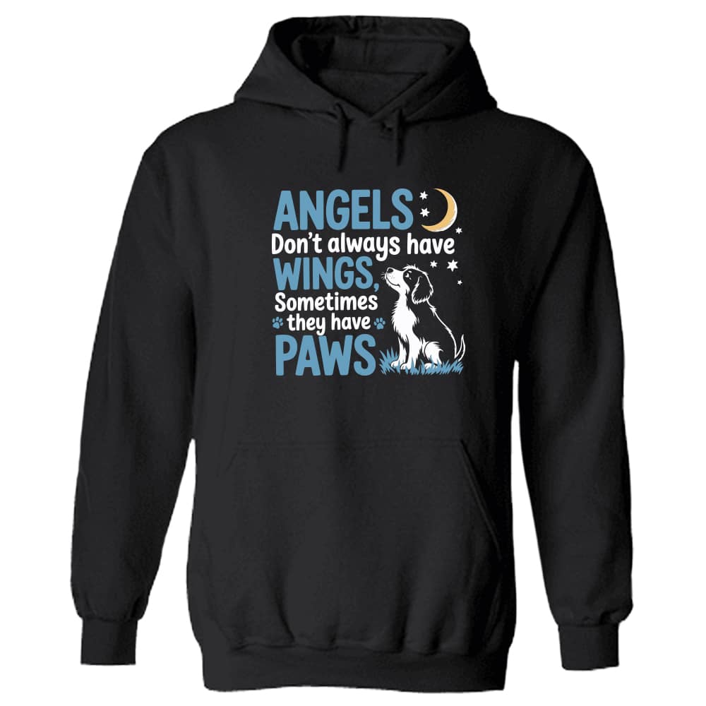 Angels Don’t Always Have Wings Hoodie Black