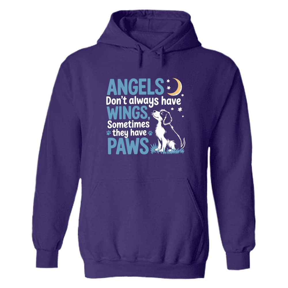 Angels Don’t Always Have Wings Hoodie Purple