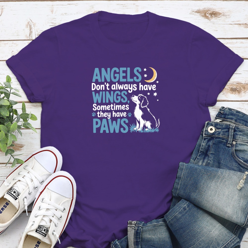 Angels Don’t Always Have Wings Standard Tee Purple