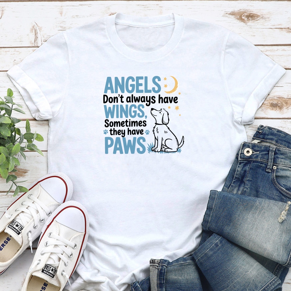 Angels Don’t Always Have Wings Standard Tee White