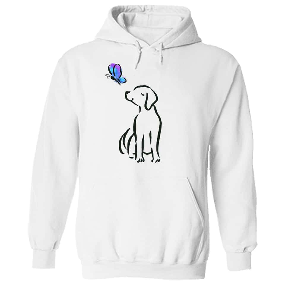 Safe & Together Butterfly Pup Hoodie White