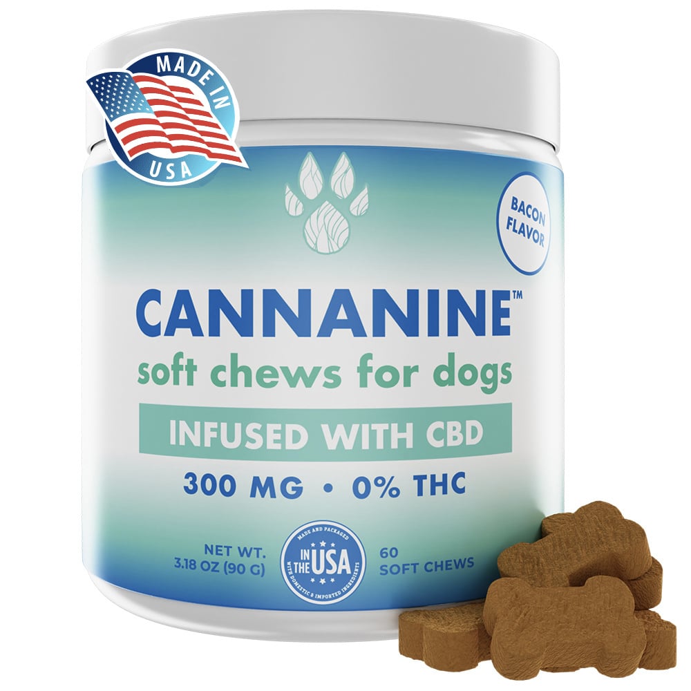 Cannanine™  Bacon Flavored Broad Spectrum Calming Hemp Soft Chews — 60 Count