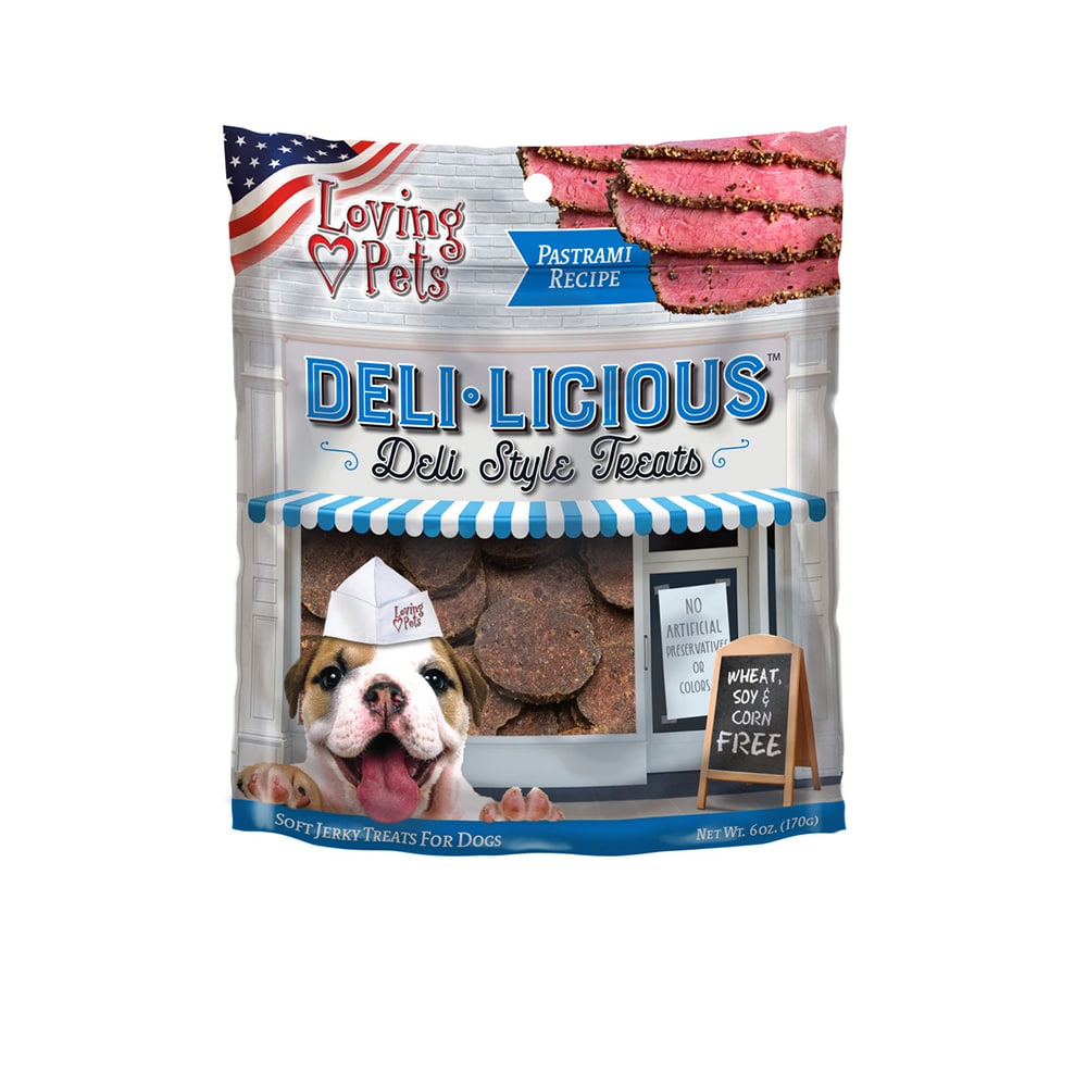 Loving Pets Deli-Licious Pastrami Recipe Soft Jerky Dog Treats (6 oz)