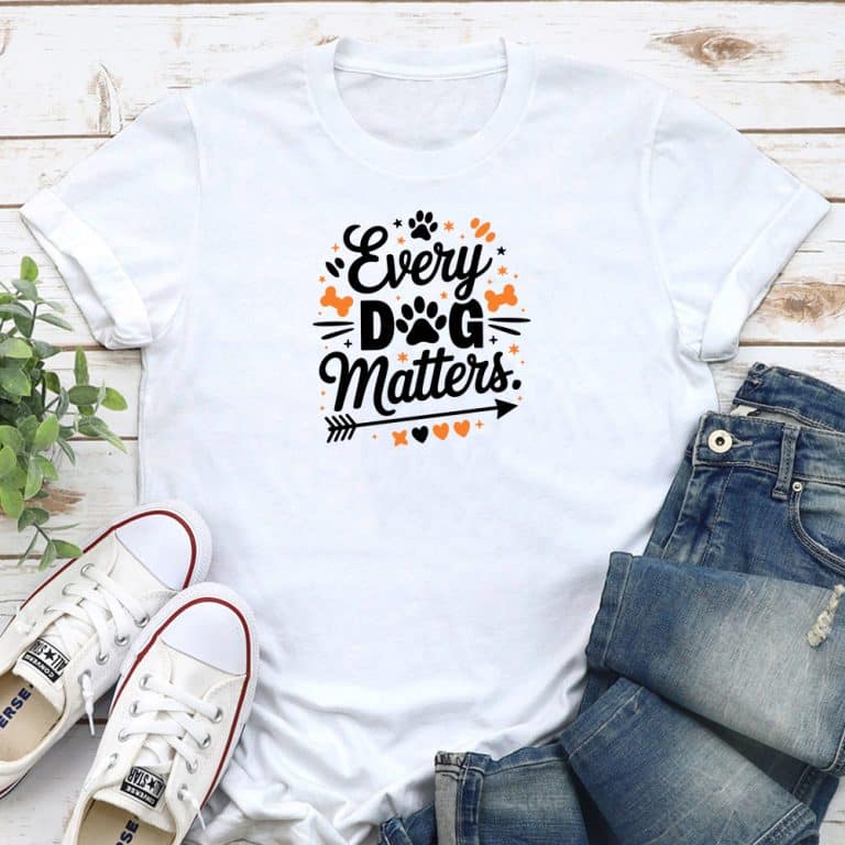 Every Dog Matters ! Standard Tee White