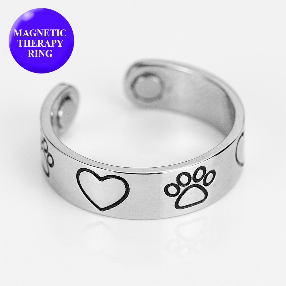 Filled With Love Memorial Magnetic Therapy Ring - Feeds 5 Shelter Dogs in Honor of Your Beloved Pup