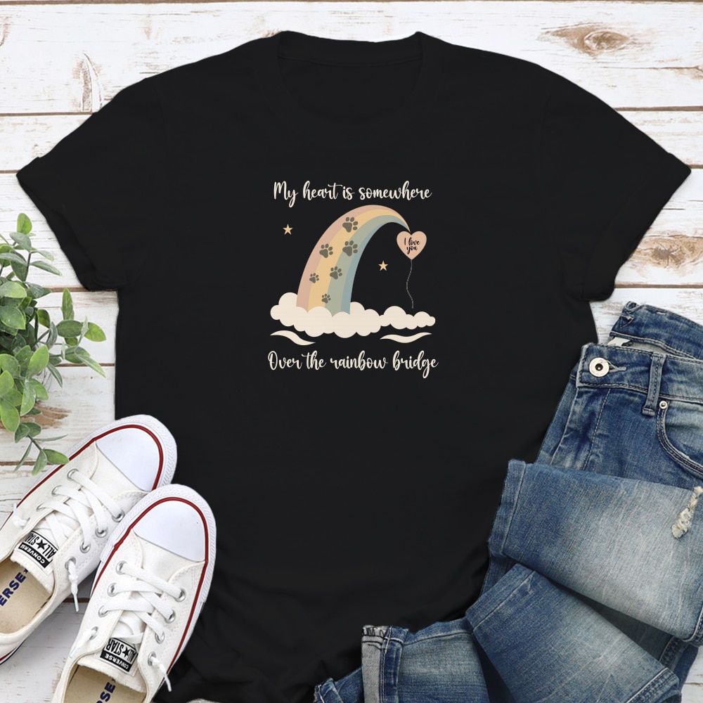 My Heart’s Somewhere Over The Rainbow Bridge Standard Tee Black