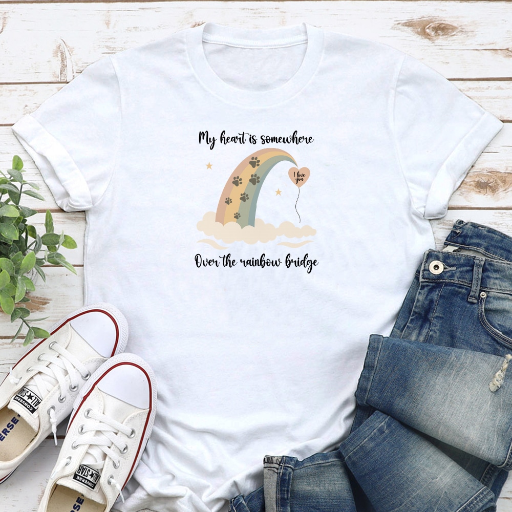 My Heart’s Somewhere Over The Rainbow Bridge Standard Tee White