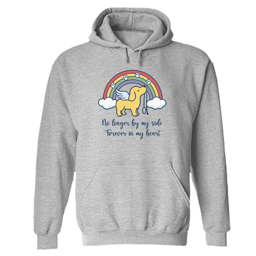 No Longer By My Side, Forever In My Heart Hoodie Heather Grey