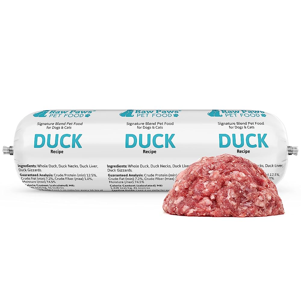 Raw Paws Pet Signature Raw Frozen Duck Dog Food & Cat Food