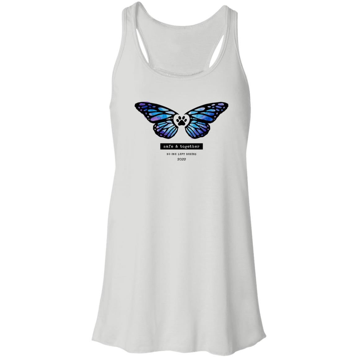 Safe & Together Watercolor Flowy Tank White