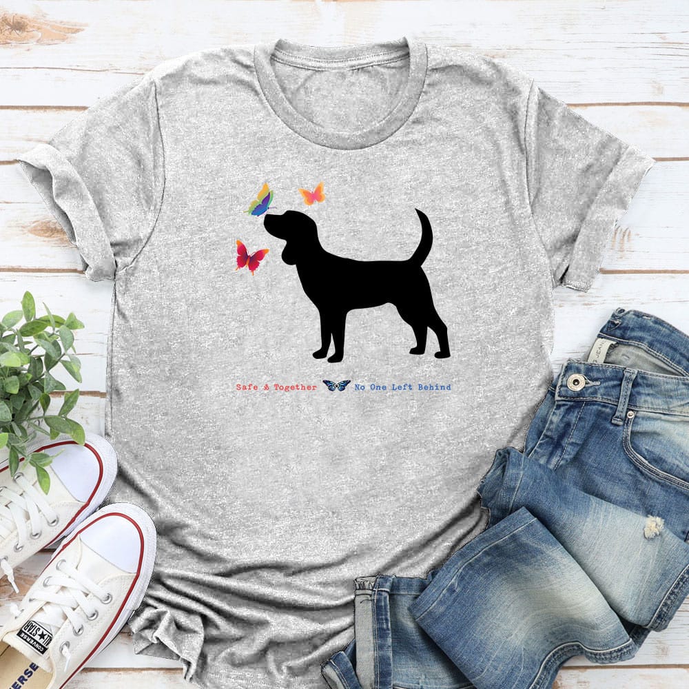 Safe & Together. No One Left Behind Standard Tee Heather Grey