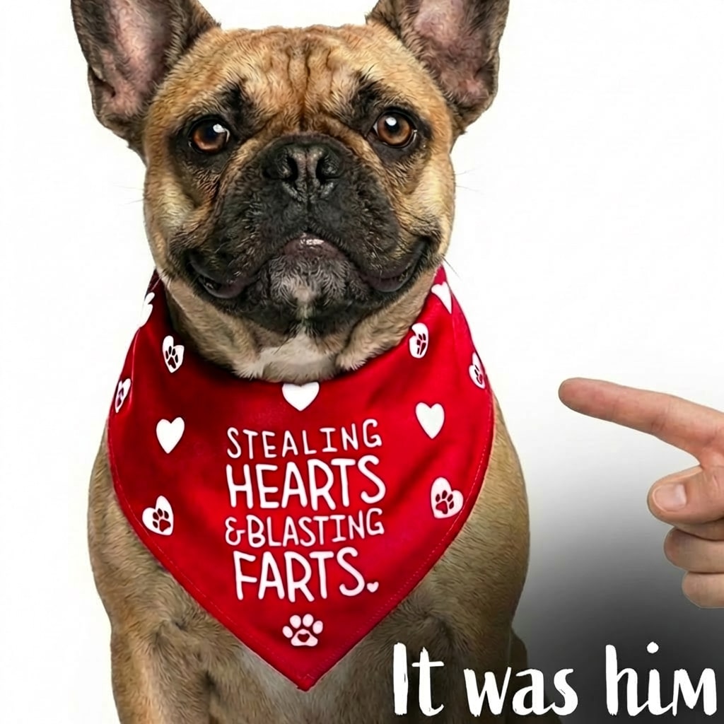 Stealing Hearts & Blasting Farts Dog Bandana (S, M, L) - Helps Feed Shelter Dogs In Need