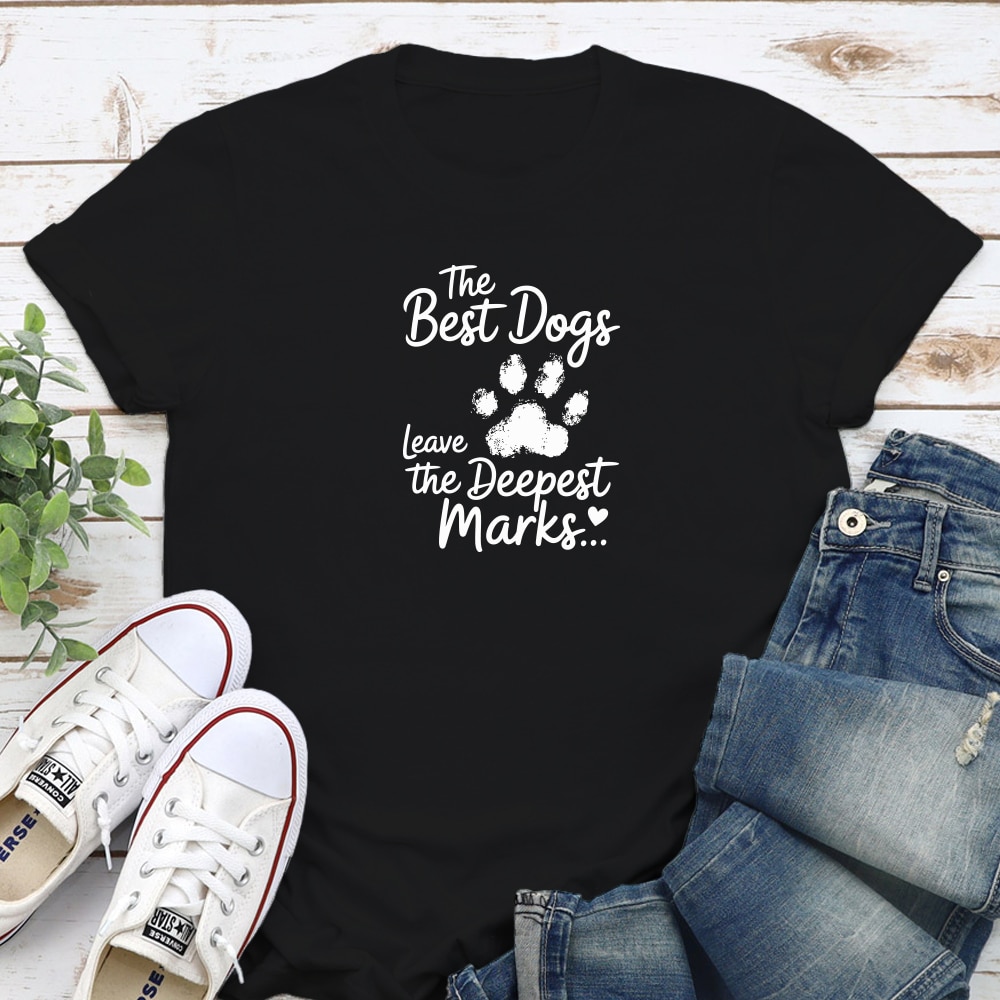 The Best Dogs Leave The Deepest Marks Standard Tee Black