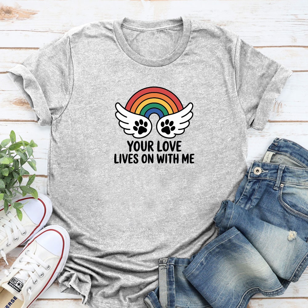 Your Love Lives On With Me Standard Tee Heather Grey