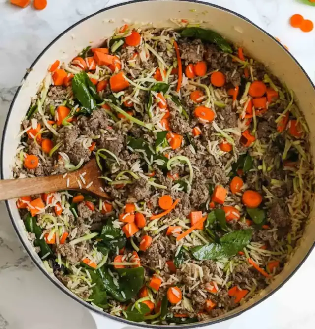 Beef and veggies homemade dog food